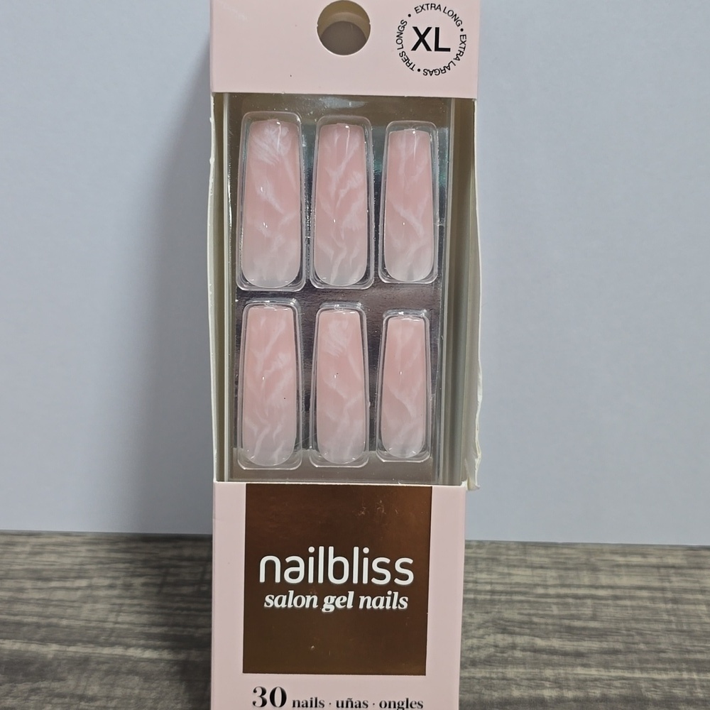 Dashing Diva NailBliss Salon Gel Nails Extra Long Length Brand New Nude Pink